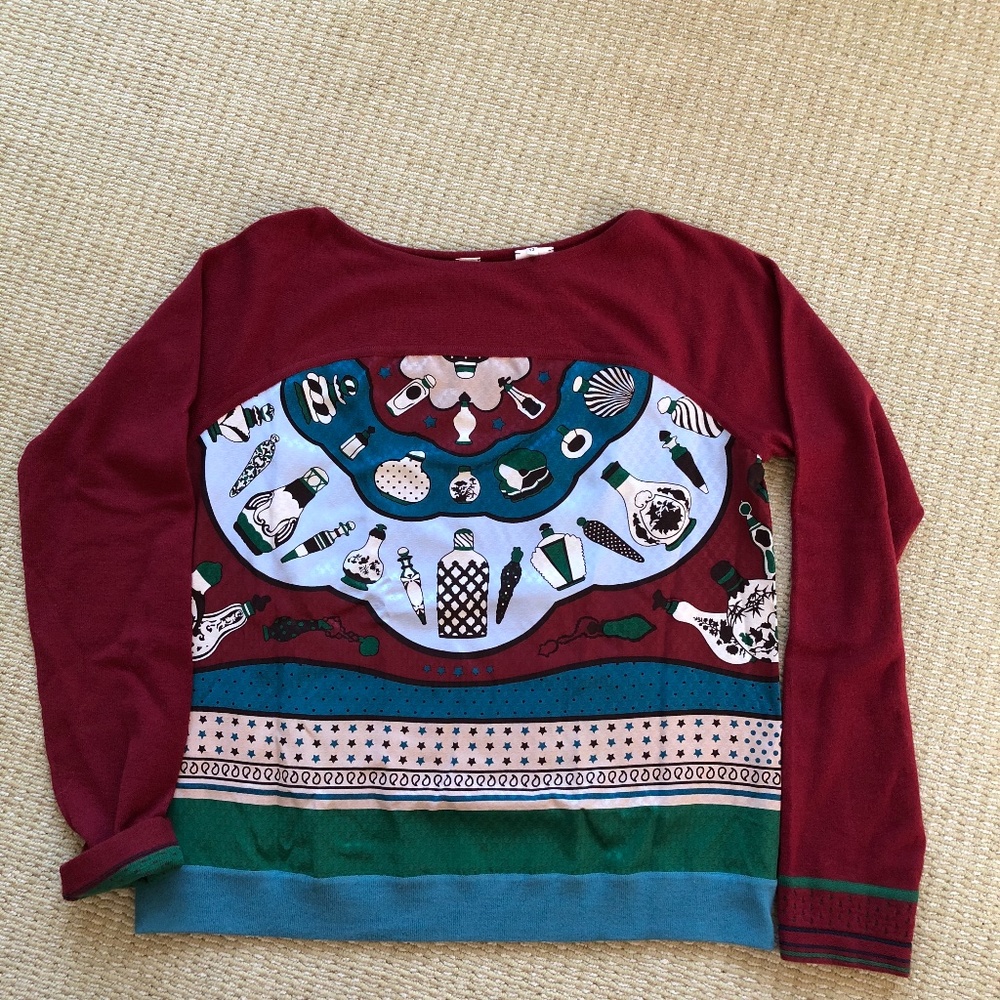 Hermes sweater, wool, cashmere, silk.